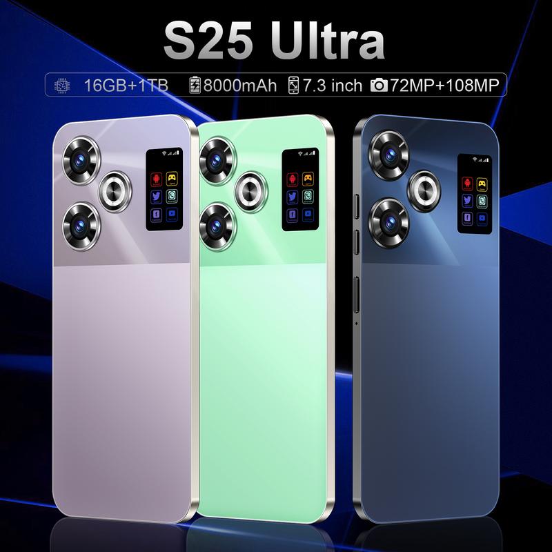 Điện Thoại Di Động S25Ultra, Hàng Mới Về Năm 2024, Xuyên Biên Giới, Máy Tất Cả Trong Một, Màn Hình Lớn 7.3 Inch, Độ Nét Cao, Thích Hợp Cho Quốc Tế Thương, Mẫu Bán Chạy 3