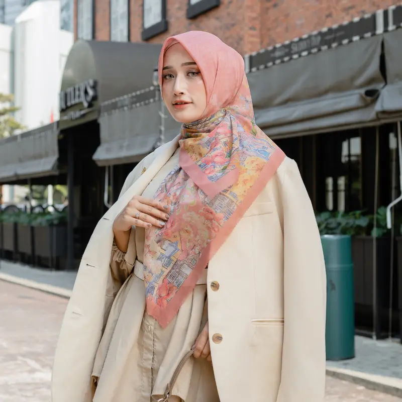Amsterdam Renew Series ShasaScarves Hijab Motif Segiempat Premium 8
