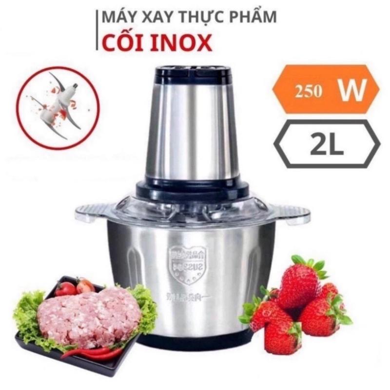 Máy Xay Thịt Đa Năng Cối 2L Inox 304,4 Lưỡi Dao Thép Không Gỉ,Say Sinh Tố Thịt, Cá, Rau Củ Hoa Quả ấm  siêu má y mayxay andam