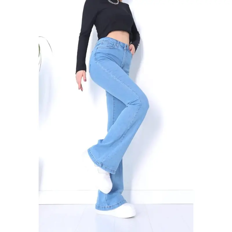 HW Cutbray Jeans Wanita Celana Cutbray Strecht Kekinian Cutbray Flared Streetch Panjang Hitam Cewek Skinny Stretch jeans cutbray Denim 5