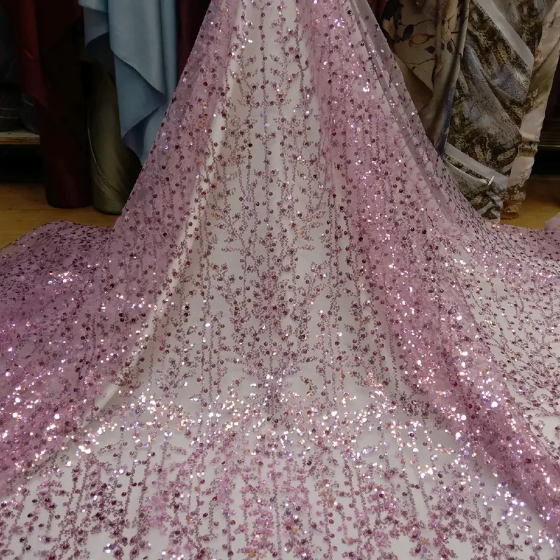 Tule Sequin Ruby. Full Sequin spangle 3