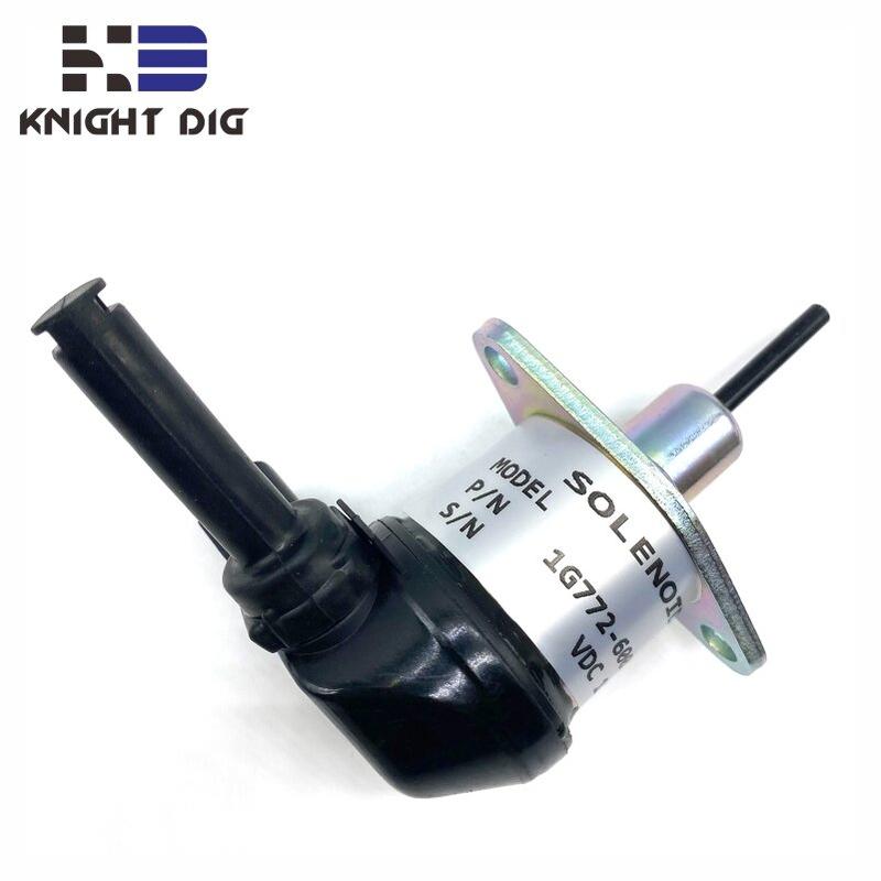 Solenoïde De Coupure Carburant 1G772-60014 Pour Kubota SVL75, M5040, M6040, M7040, U55 - Pièce Neuve