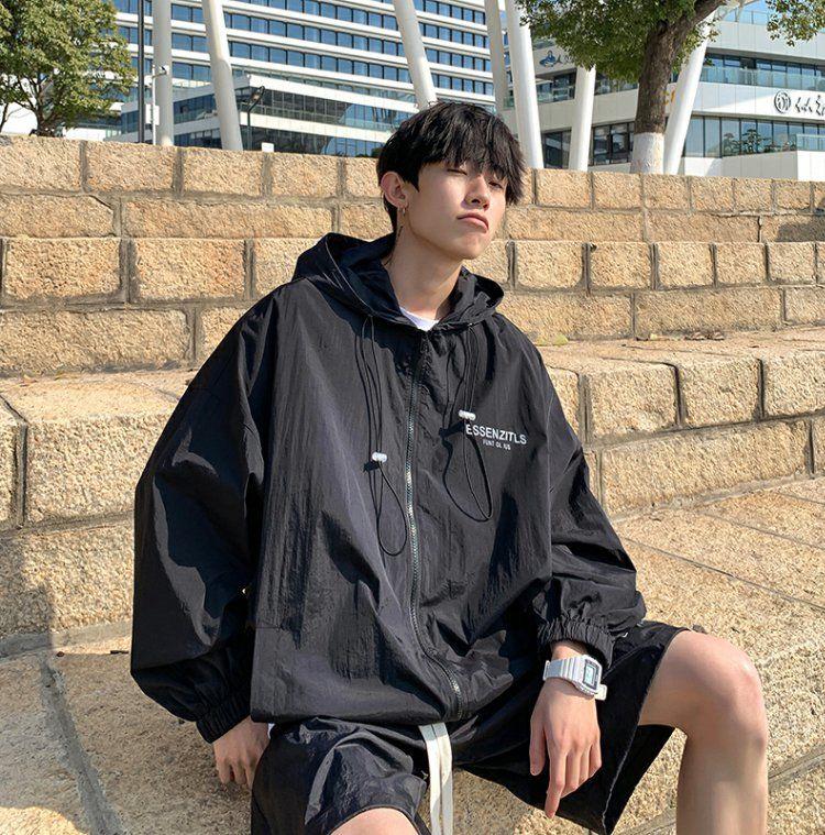 Product Introduction of Hooded Sun Protection Jacket for Men, Summer Thin Style, Youth Trendy Casual Coat, Ultra-Thin Breathable Loose Sun Protection Clothing 17