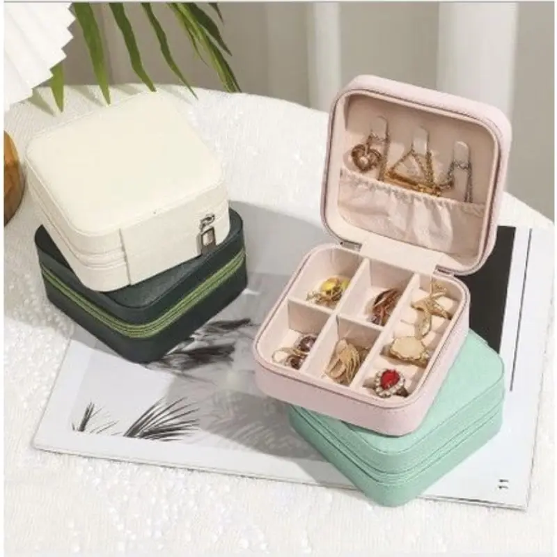 KOTAK PERHIASAN / Kotak Cincin Kalung Tempat Penyimpanan Jewelry Box Case Anting Cincin Aksesoris Serbaguna 3