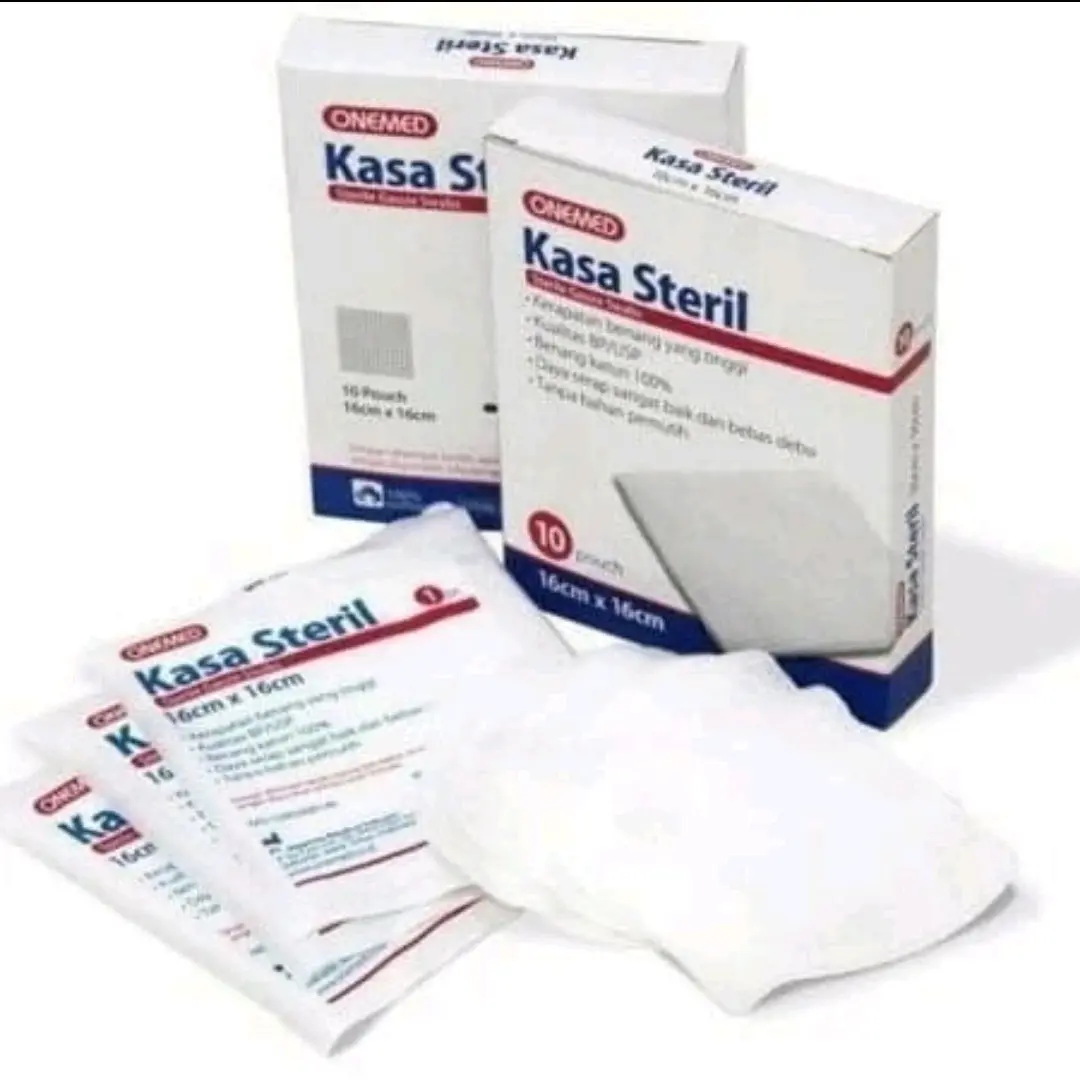 kasa sterile  16cm x 16cm onemed isi 10 pouch