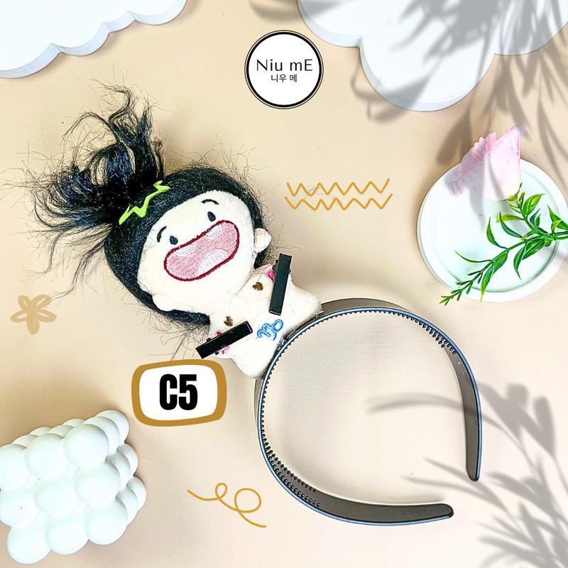 Bando Troll Series Crazy Hair Messy Look  Headband Korea Lucu Gemoy dan Viral, Aksesori Anak Perempuan Plastik Boneka Hadiah bando Laki 4