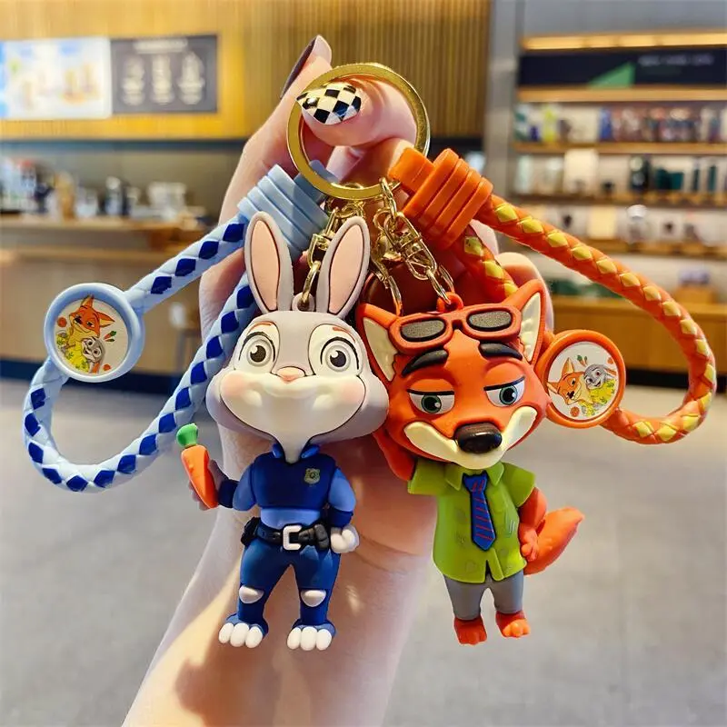 móc chìa khóa Zootopia Thỏ Cảnh Sát Judy Fox Nick 2024 Móc Chìa Khóa Cặp Đôi Móc Chìa Khóa Xe Hơi Mặt Dây Chuyền Cặp Sách Học Sinh