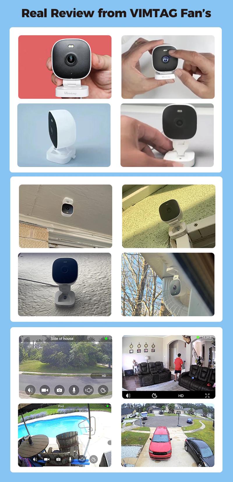 Product Introduction of VIMTAG Mini Camera WIFI 4MP 2-Way Audio Color Night Vision 8X Zoom Auto Alarm Waterproof Outdoor Security Camera IP Surveillance 30