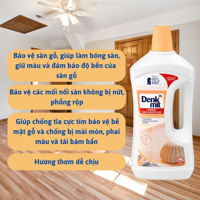 CHAI XỊT VỆ SINH NỘI THẤT GỖ DENKMIT CHAI 400ML LÀM SẠCH VÀ LÀM SÁNG BỀ MẶT GỖ, NGĂN NẤM MỐC, MỐI MỌT 7