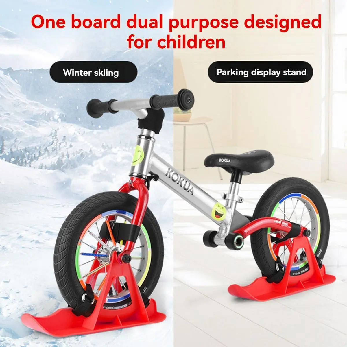 Cycling Skiing Snow Sledge Board: Portable for Kids, Sturdy & Funny | #SnowSports #KidsToys #OutdoorFun#SnowSledge #PortableScooter #SkiBoard