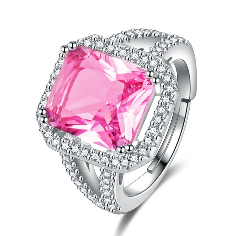 Product Introduction of Tik Tok Live Stream Rectangular Diamond Colored Gems Eardrops Stud Earrings Ring Hot Sale Square Pink Yellow Diamond Crystal Jewelry Suit sakuya  keychain gantungan  kunci bus  stop ganesha  keychain sonny  angel 10