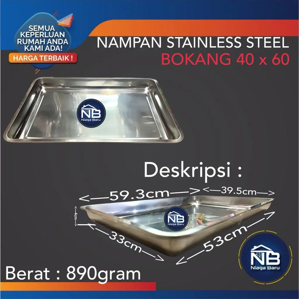 Nampan Stainless Steel 60 x 40 KODE ELZ