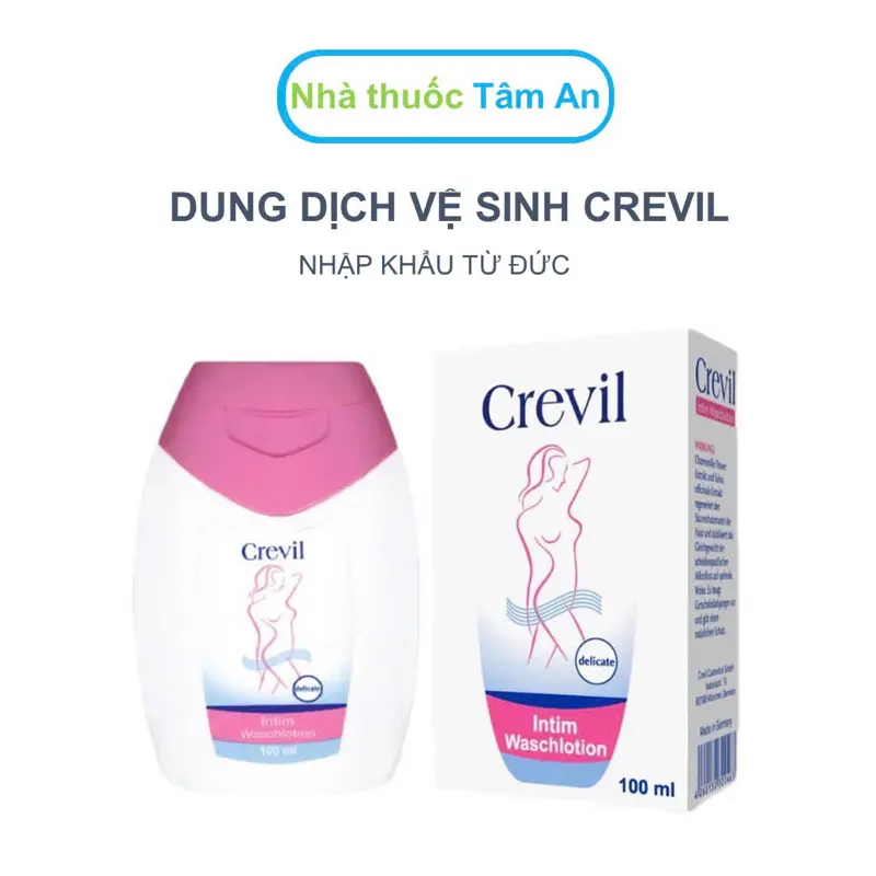 ￼Dung Dịch Vệ Sinh Phụ Nữ Cao Cấp Crevil Intim Waschlotion 100ml giúp vệ sinh, làm sạch - nhathuoctaman247