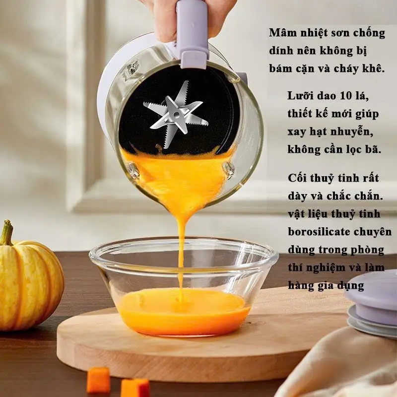 [Hàng Xịn] Máy làm sữa hạt ZENGON cối thủy tinh thể tích 1.2 LÍT. Máy làm sữa hạt Zen.gon bảo hành 12 tháng 2