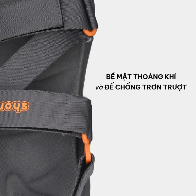 Giày SHONDO Nam Nữ Sandal  Đi Học Đi Chơi F8 Ver.2 Thời Trang Êm Ái Màu Xám Đậm F8M2222 đế bằng cao 4cm 4