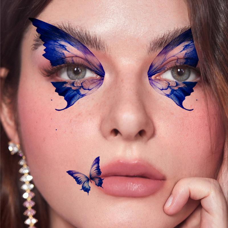 Product Introduction of Hình dán Góc mắt bướm, màu sắc mới, hình xăm vẽ mặt, hình dán Trang Điểm Cosmetic Nữ 3