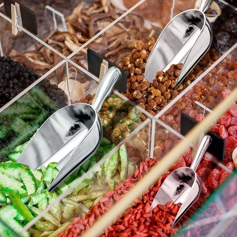 Muỗng Tiện Ích Bằng Nhôm, Dễ Vệ Sinh, Thích Hợp Cho Hạt Cà Phê, Dụng Cụ Nạo, Làm Bằng Hợp Kim Nhôm, Xẻng Làm Đá, Thích Hợp Cho Muỗng Đá Ngũ Cốc, Muỗng Đá Bar 3