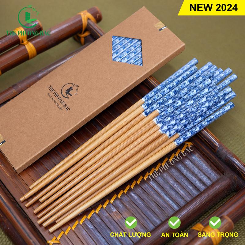 ĐŨA TRE VÂY XANH CAO CẤP 2024, CHỐNG TRƠN TRƯỢT, AN TOÀN, TIỆN LỢI - TRE PHƯƠNG BẮC (hộp 10 đôi)  AN TOÀN VỚI NGƯỜI SỬ DỤNG,THÂN THIỆN VỚI MÔI TRƯỜNG