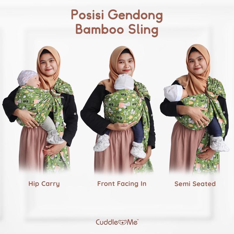 [COD Bonus Hadiah] Gendongan Bayi Ringsling Cuddleme Bamboo Gendongan Bayi Newborn 1