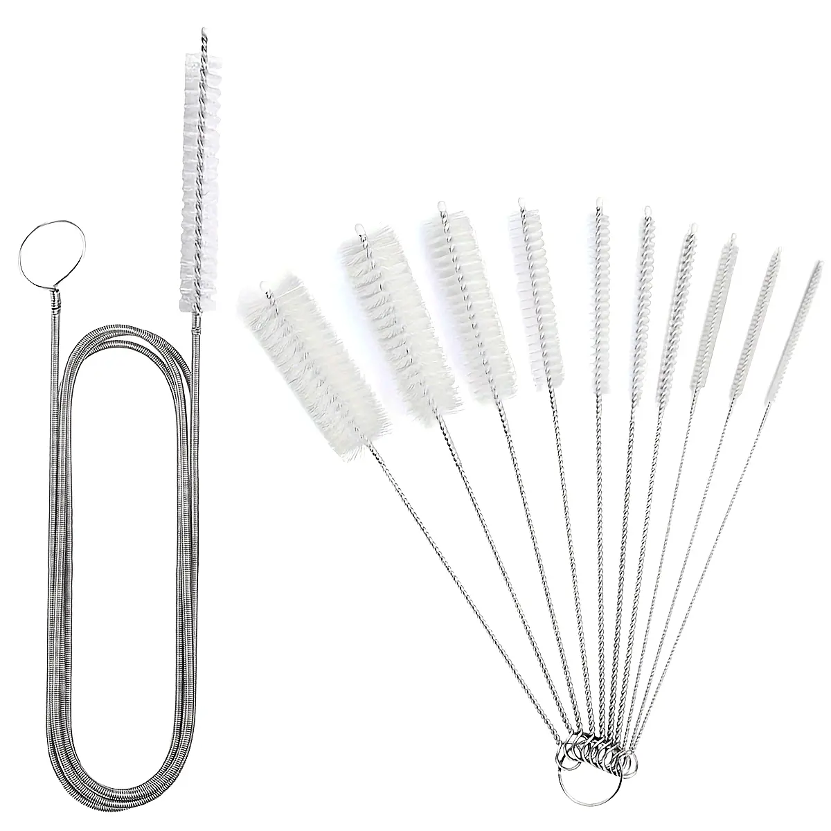 Flexible Drain Brush - Extra long nylon pipe cleaning tool for cleaning ...