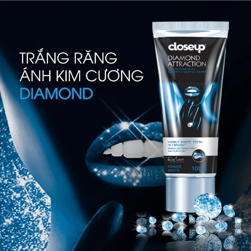 Kem Đánh Răng Closeup Làm Sáng Răng Kim Cương 100Gr 4