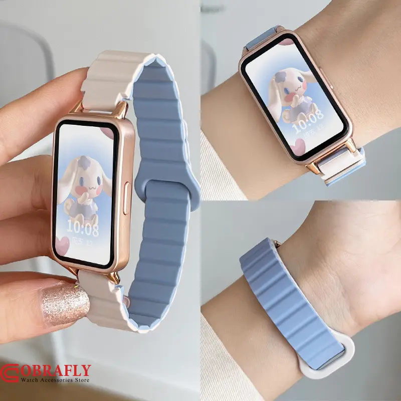 Strap for Huawei Band 10/9 Strap ukuran silikon Tali Huawei Band 8 Strap Huawei Band Waterproof  Strap strap  huawei  band  10 huawei  band  8 0