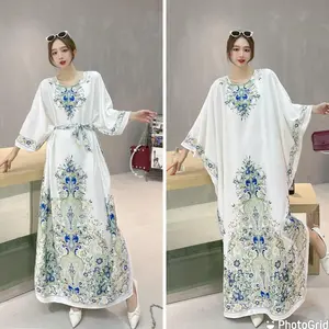 KC05 Kaftan Import Cantik Premium bahan satin silk adem