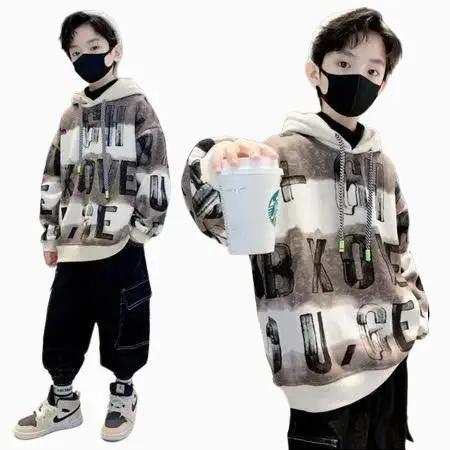 Áo khoác Hoodie in chữ cho bé trai từ 15-45kg. Thiết kế Hot hit, cá tính. áo  khoác 1
