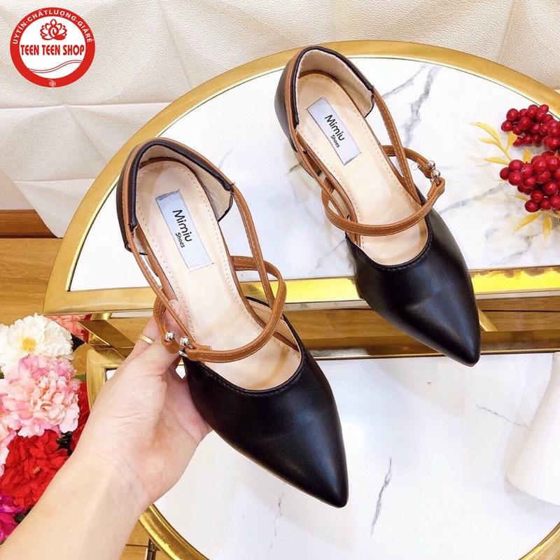 (Form nhỏ 0.5) Giày cao gót nữ 5 cm got vuong TTS 5