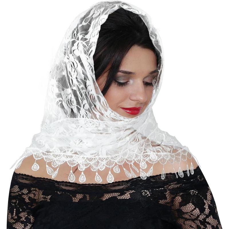 Sibba Triangle Veil Lace Head Covering Chapel Scarf Embroidery Headpiece Grace Bridal Veils Elegance Tulle 0