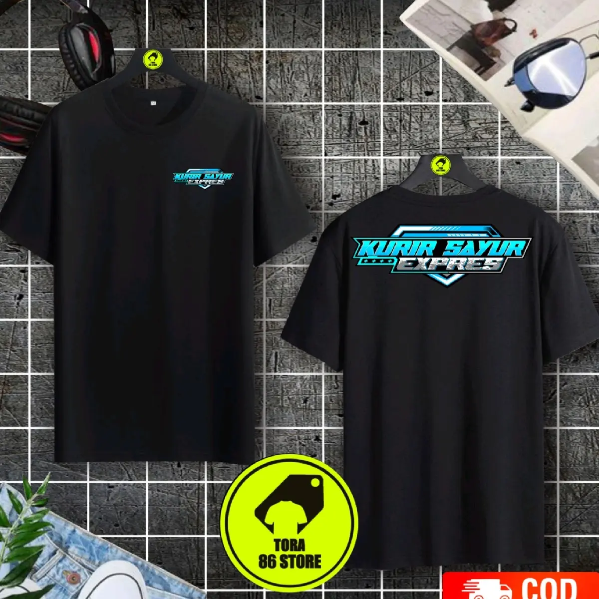 kaos kurir sayur expres pedagang sayur, bisa cod