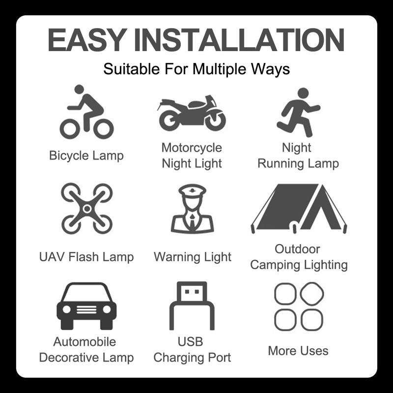 Product Introduction of FANTUDZ Wireless Remote Control LED Strobe Light for Motorcycle Car Bike Scooter Anti-collision Warning Lamp Flash Indicator Waterproof 19