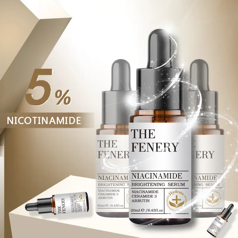 The Fenery 5pcs AHA Centella  Toner & Salicylic Acid Cleanser & Niacinamide Brightening Serum & Niacinamide Whitening Sunscreen & Ceramide Cream - Facial Wash Jerawat Ceramide Moisturizer Wajah Niacinamide Brightening Suncreen Serum Toner Wajah Pencerah 2