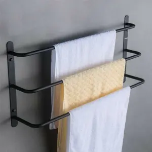 Dekorasi aesthetic rak gantung handuk kamar mandi besi minimalis