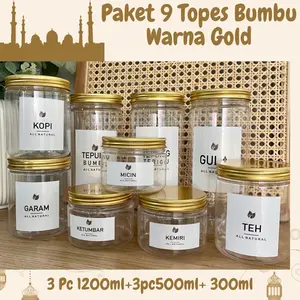 COD PAKET HEMAT 9 TOPLES BUMBU warna GOLD ALUMUNIUM Free Stiker Anti Air (1200ml+500ml+300ml)