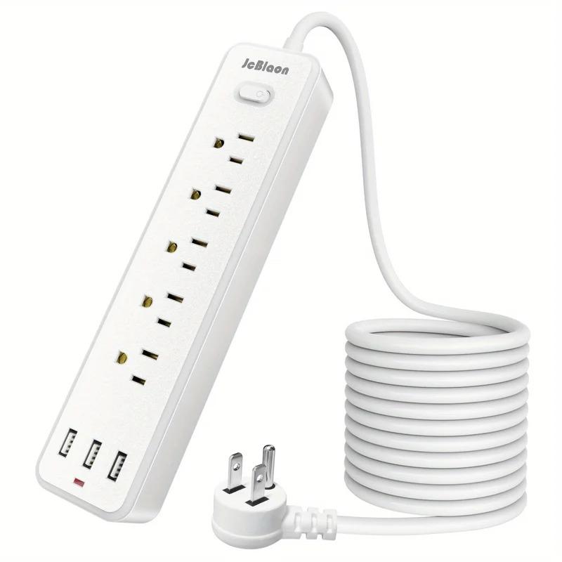 US Plug Power Strip Electrical Socket 5 AC Outlets 3 USB Ports - TikTok ...