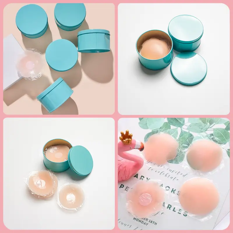 [ CHỈ  59K - COMBO 2 HỘP ] Miếng Dán Nhũ Hoa Silicone Tái Sử Dụng 4