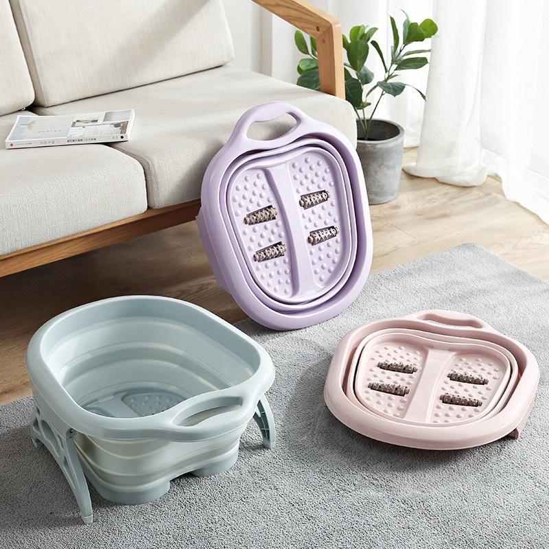 SG Foldable Foot Basin Foot Spa Massage Basin Folding Basin Healthy Foot Relaxing Leg n Foot HOMELY Bath Plastic 1