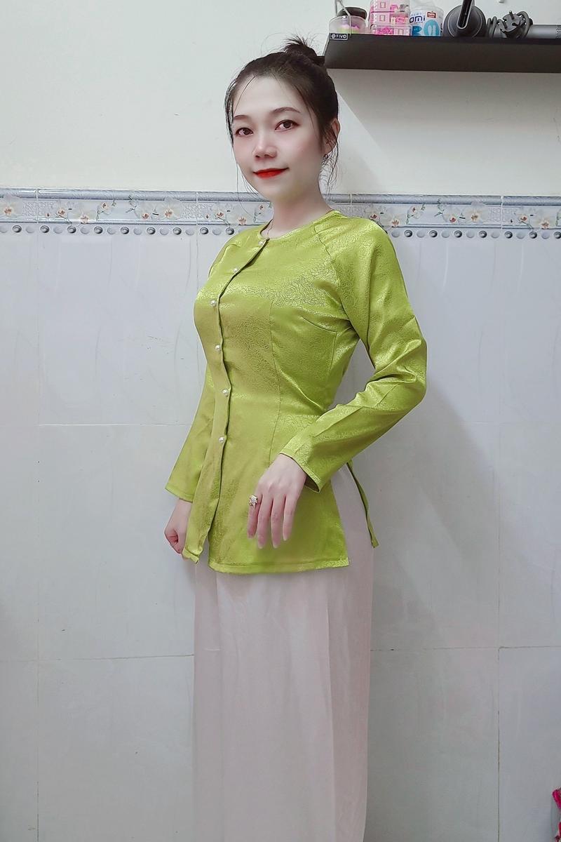 Product Introduction of Áo bà ba(không kèm quần) gấm hoa hồng nữ - Chất liệu cao cấp, tôn dáng và tôn da - Kem, Voi Women Nhung Top đồ lam [G10] 10