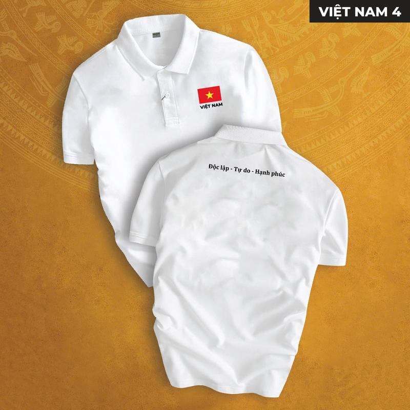 Áo Polo Cao Cấp Việt Nam Hào Hùng Tự Hào Dân Tộc cổ bẻ BASIC CVC vải cá sấu sang trọng lịch lãm thoáng mát dễ phối đồ - MANTINO