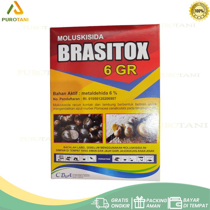 Gambar Moluskisida Brasitox 6 GR 250 GR Obat Keong Racun Keong Siput Bekicot dari PUROTANI.ID Kab. Purworejo Tokopedia