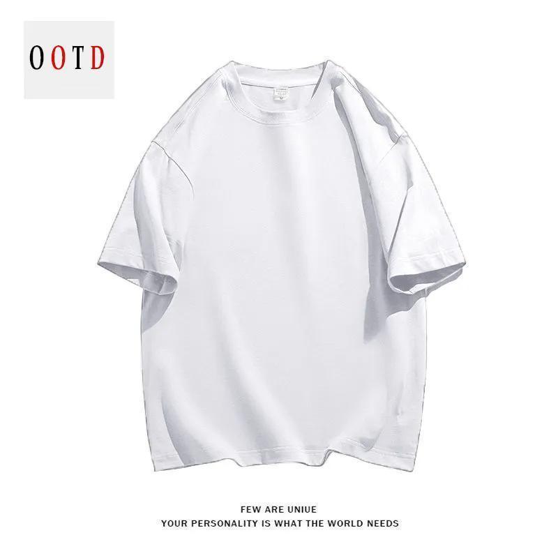 Top Áo phông trơn ngắn tay oversize unisex basic 260gsm cotton chất liệu co giãn 4 chiều 100% mịn không xơ form rộng full màu nam nữ  Women cổ tròn đơn giản, thun trơn thiết kế dễ phối đồ thoáng mát nhẹ mềm mịn thấm hút mồ hôi phông tay lỡ trắng đen 2