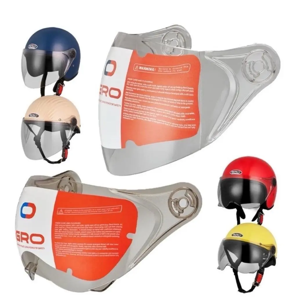 Helmet - Kính thay thế cho Nón mũ Bảo Hiểm 3/4 (Tặng kèm chốt kính) kính chống chói