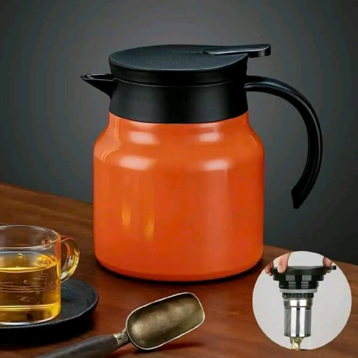 BÌNH PHA TRÀ GIỮ NHIỆT CÓ TÚI LỌC LÕI INOX 1000ml