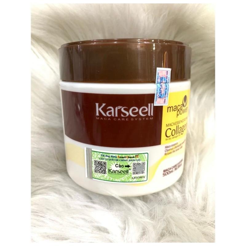 Hấp dầu collagen Karseell dạng hũ 500ml, phục hồi tóc hư tổn chuẩn salon