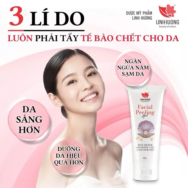 Kem Tẩy da chết dịu nhẹ , dưỡng da trắng hồng Linh Hương