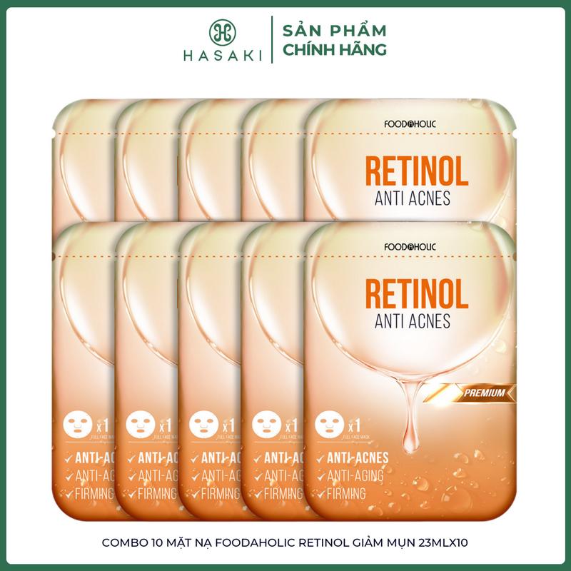 Combo 10 Miếng Mặt Nạ Foodaholic Premium 23mlx10 | HASAKI BEAUTY Skincare Làm Đẹp Da