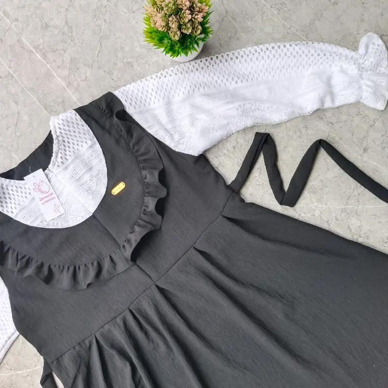 GAMIS ANGGUN MAXY Crinkle mix brokat 5