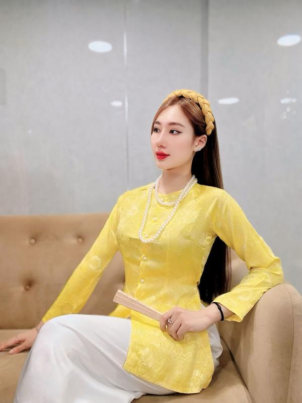 Pháp Phục Hân Nguyễn - B.A115 - ( ÁO LẺ ) Áo Bà Ba Gấm Hoa Cúc Cài Nút Tay Dài Cổ Tròn ( 7 màu ) Nữ Women Top Sơ Mi