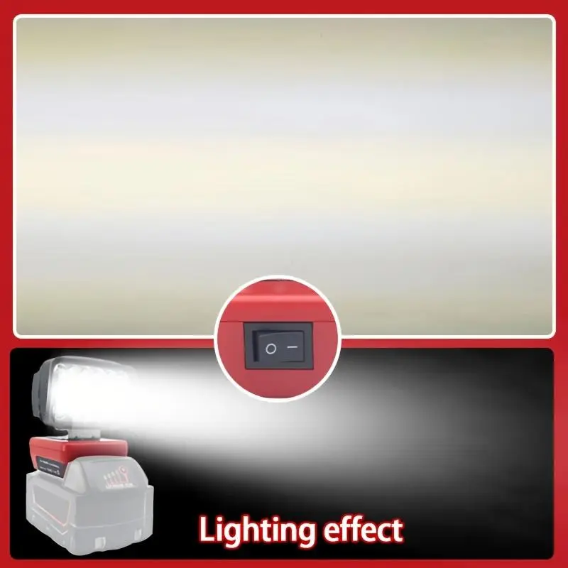 Flood Work Light, LED Work Light Compatible with for Milwaukee 18V Lithium Battery, Cordless LED Job Site Light, Gifts For Boyfriend, Construction, Emergency, Outdoor 4